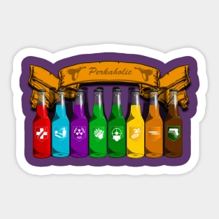 Zombie Perks Top Shelf Perkaholic on Purple Sticker